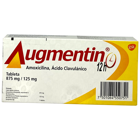 AUGMENTIN 12H 875 MG 125 MG TAB 10