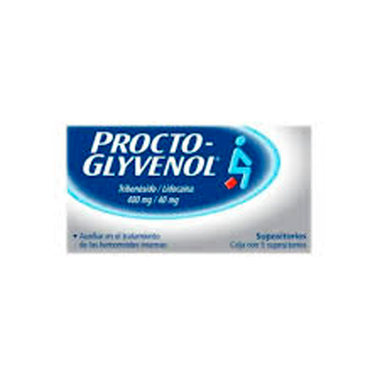 PROCTOGLYVENOL 400MG 5 SUPS