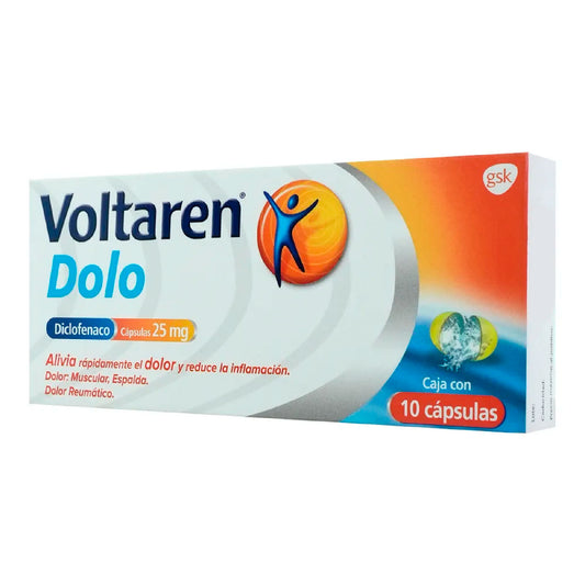 VOLTAREN DOLO 25MG CAPS 10