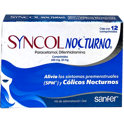 SYNCOL NOCTURNO 650 25MG CPR12