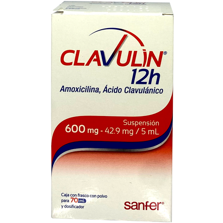 CLAVULIN 12H 600 42 9 MG 70ML SUSP