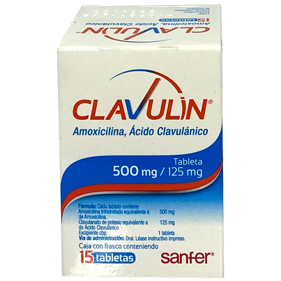 CLAVULIN 500 MG TAB 15