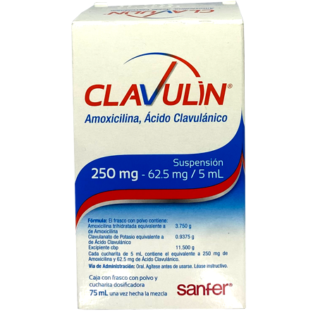 CLAVULIN 250 MG SUSP 75ML