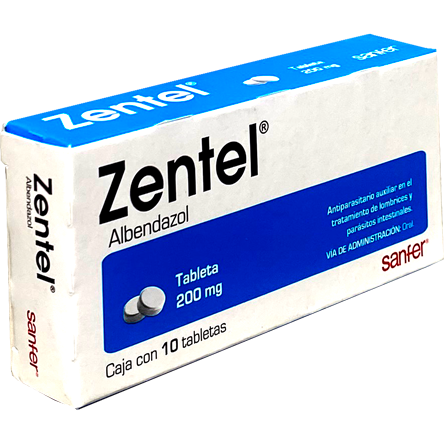 ZENTEL 200 MG TAB 10