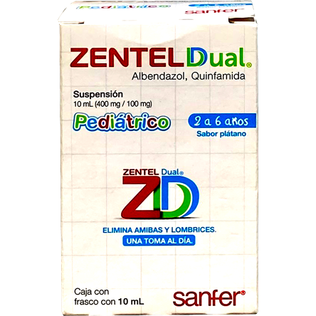 ZENTEL DUAL 400 100MG SUSP FCO 10ML