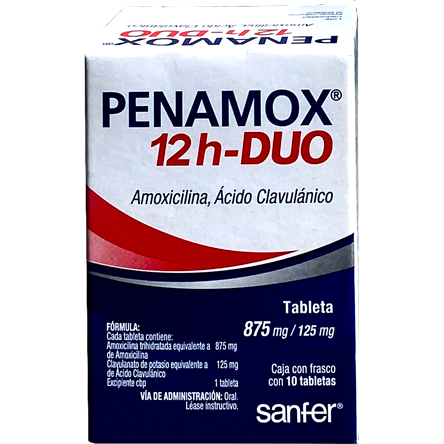 PENAMOX 12H DUO 875 MG TAB 10