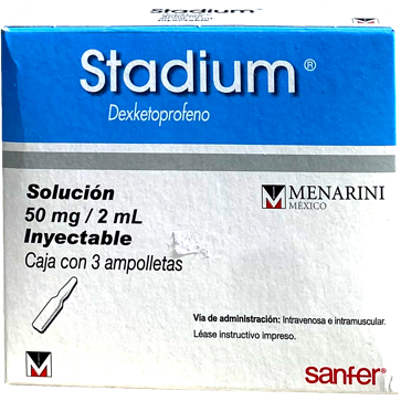 STADIUM 50MG 2ML AMPOLLETAS 3