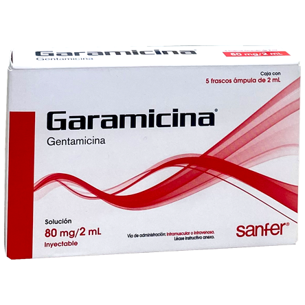 GARAMICINA INF 80MG 2ML C 5 FCO AMP