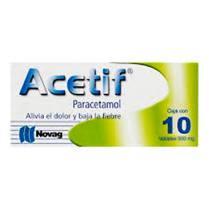 ACETIF 500MG TAB 10  Paracetamol