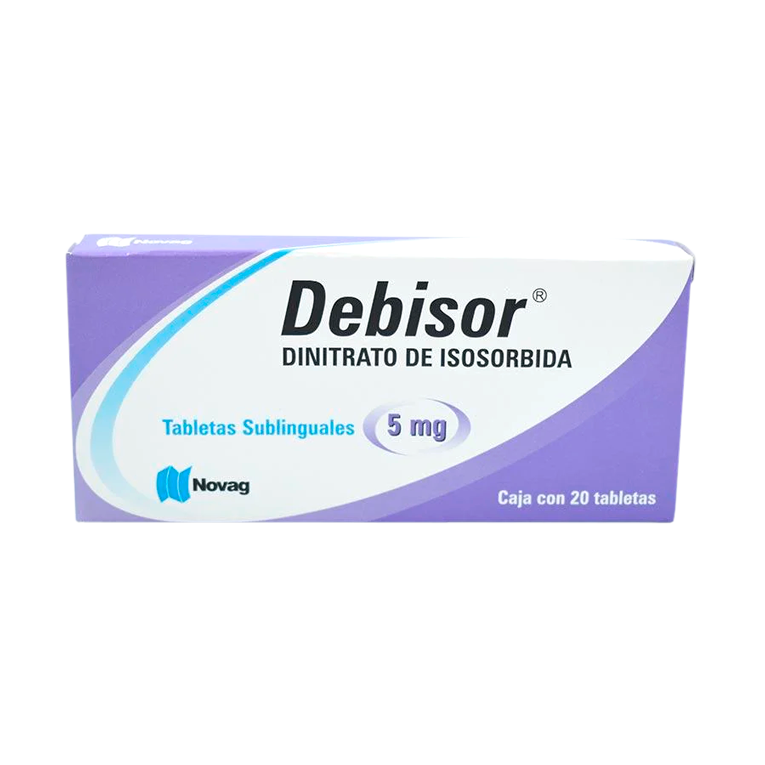 ISOSORBIDA DEBISOR TAB SUBLINGUAL 5 MG C 20 Dinitrato de isosorbida