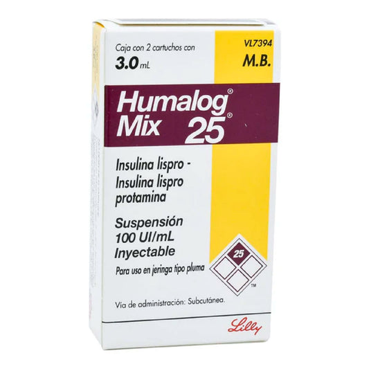 HUMALOG MIX 25 CART INT 2X3ML