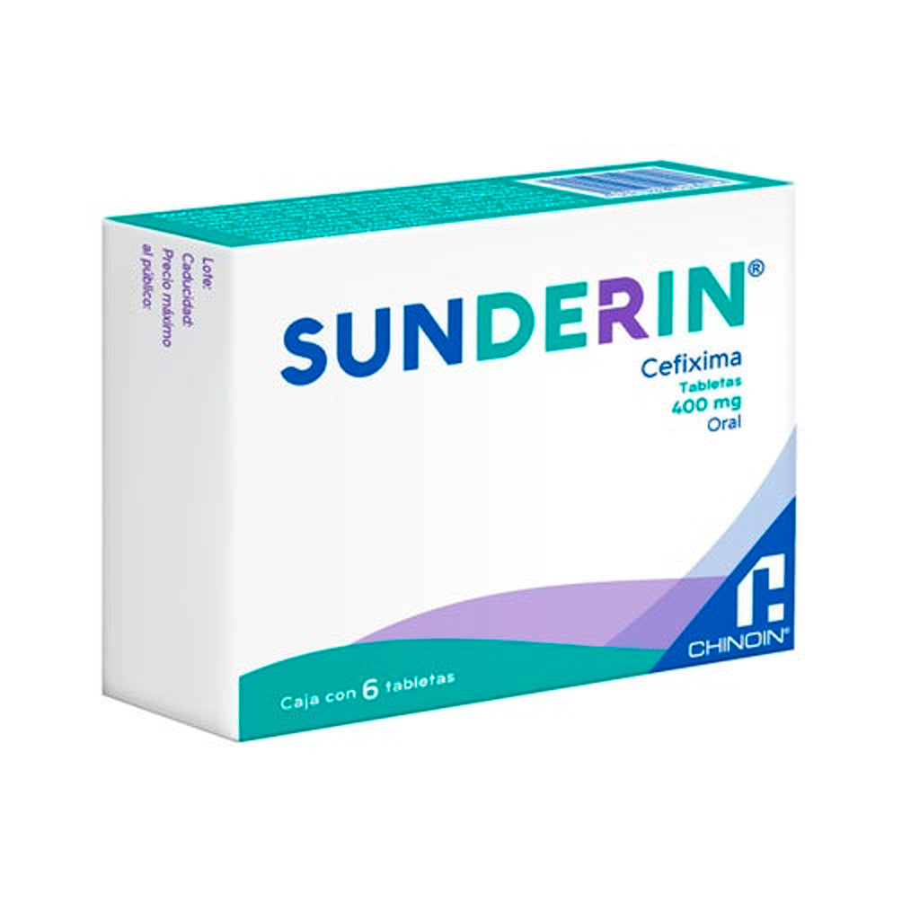 SUNDERIN 400MG C 6 TABLETAS