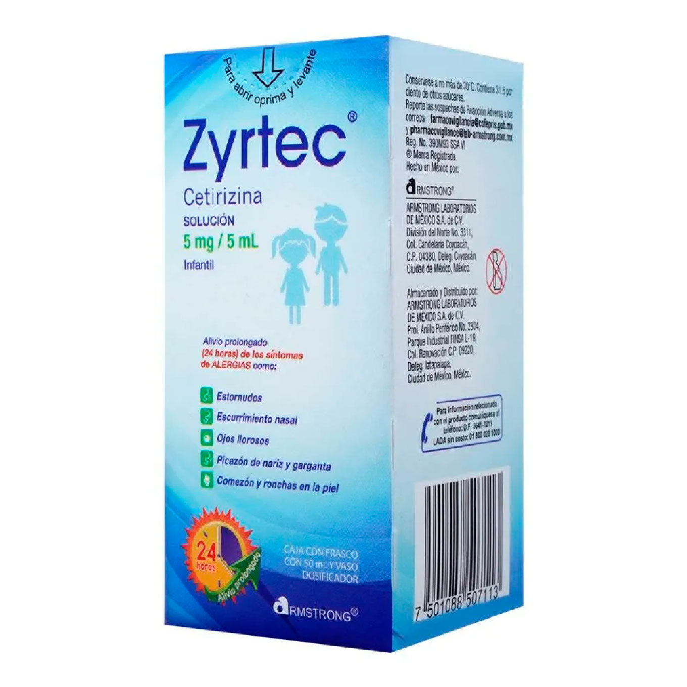 ZYRTEC 5MG INF SOL 50 ML C DOSIF