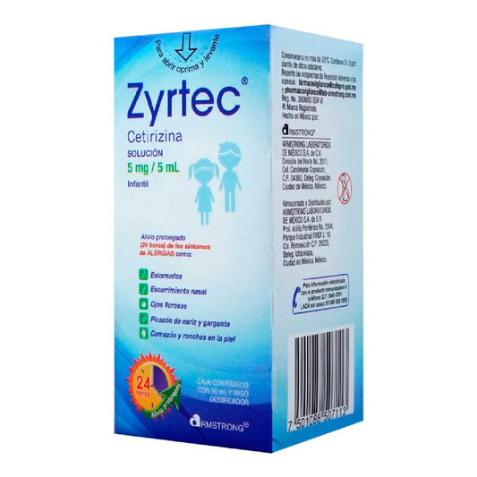 ZYRTEC 5MG INF SOL 50 ML C DOSIF