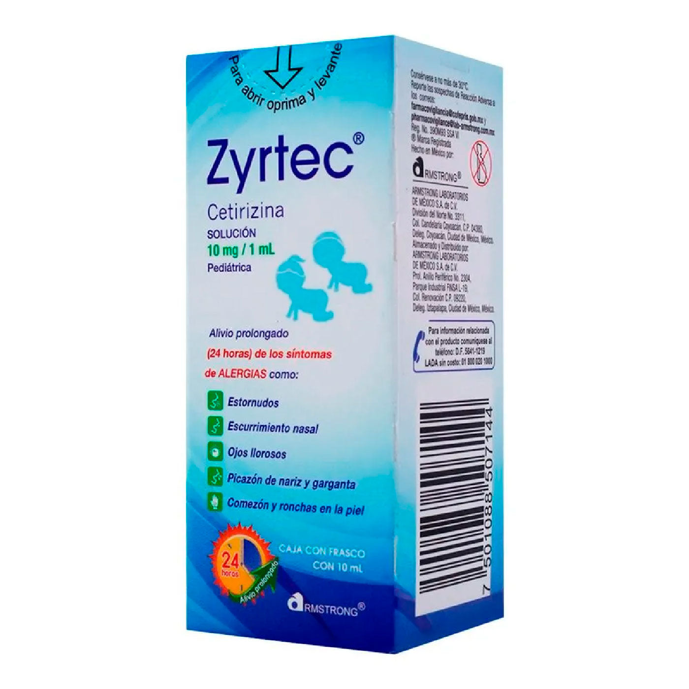 ZYRTEC 10MG 1ML PED SOL FCO 10ML
