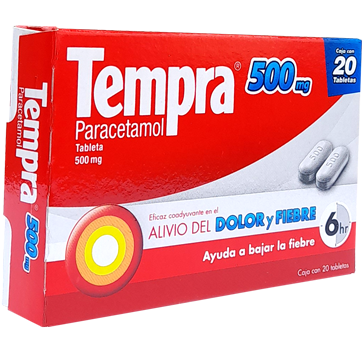 TEMPRA 500 MG CAPLETS 20 384 – Farmacias Popular El Molinito