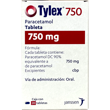 TYLEX 750 MG TAB 20 242