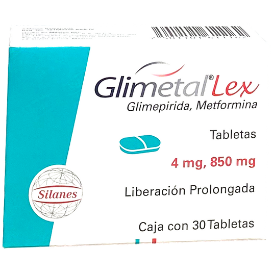 GLIMETAL LEX 850 4 MG TAB 30