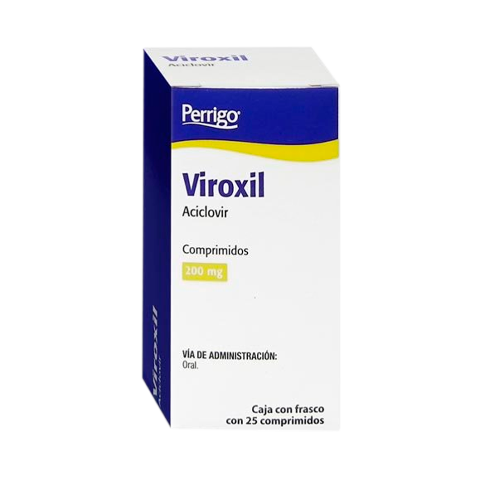 ACICLOVIR VIROXIL COMPR 200 MG FCO C 25