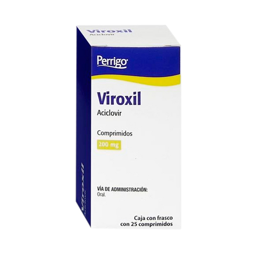ACICLOVIR VIROXIL COMPR 200 MG FCO C 25