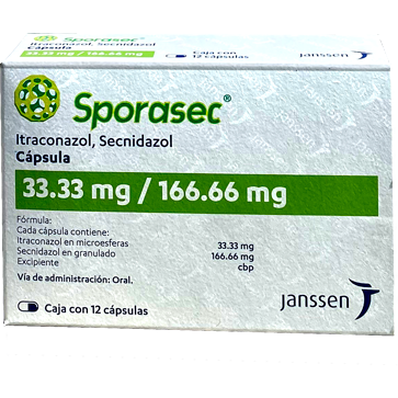 SPORASEC 33 3 166 6MG CAPS12