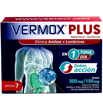 VERMOX PLUS 300 150MG TAB2 180