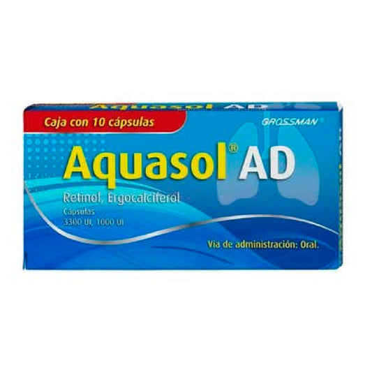 AQUASOL AD 3300 1000UI CAPS 10