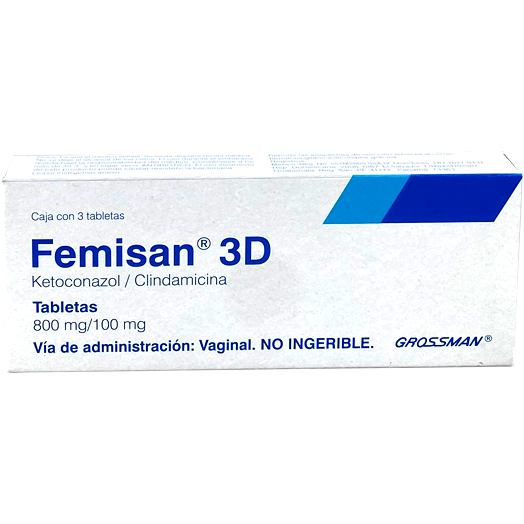 FEMISAN 3D 800 100MG VAG TAB 3