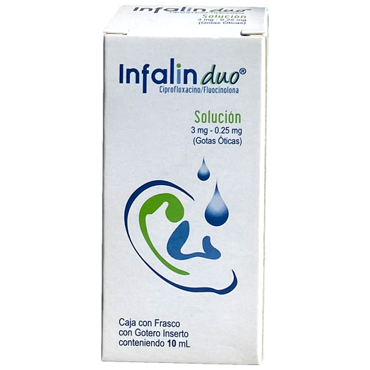 INFALIN DUO 3 0 25MG GTS OTICA 10ML