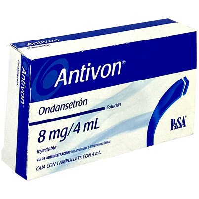 ANTIVON 8 MG SOL INY AMP 4ML