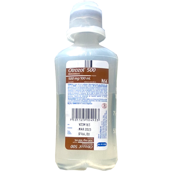 OTROZOL Metronidazol 500mg INY FCO  100 ML