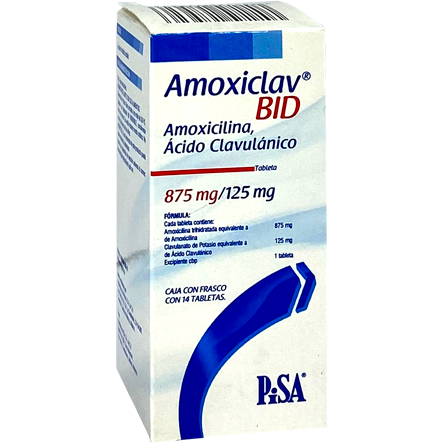 AMOXICLAV BID 875 125MGTAB14 198
