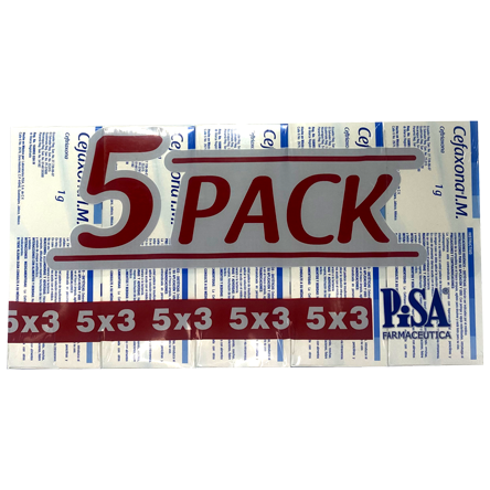 CEFAXONA IM 1 GR SOL INY FA 5 PACK
