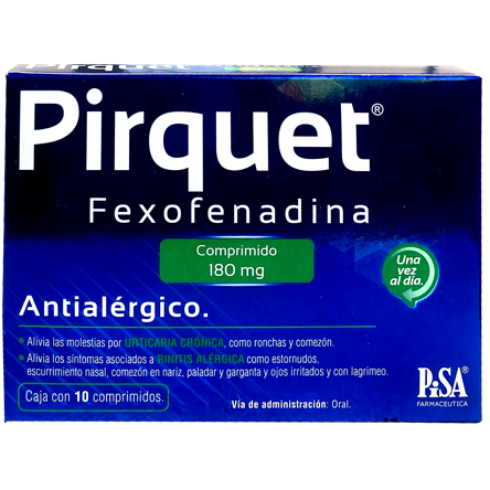 PIRQUET 180MG COM 10