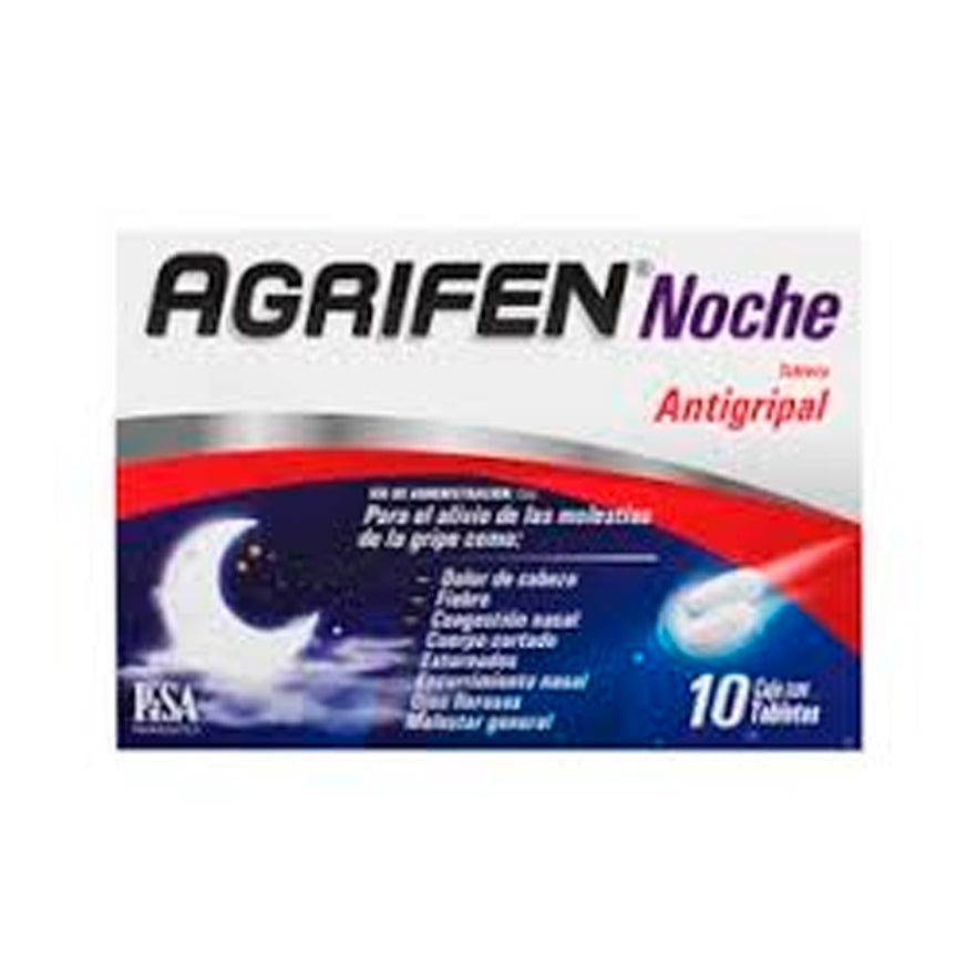 AGRIFEN NOCHE 500 54 MG 10 TAB
