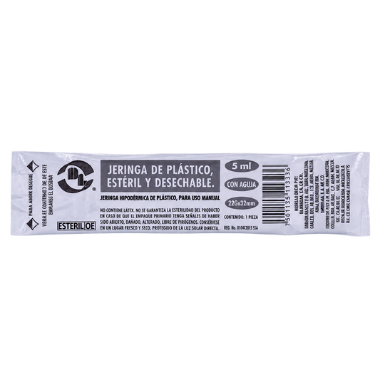 JERINGA DL 5ML 22X32MM NEGRA