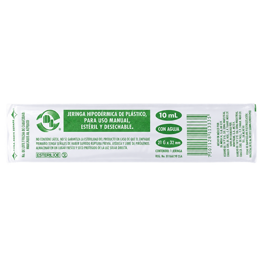 JERINGA DL 10ML 21X32MM VERDE