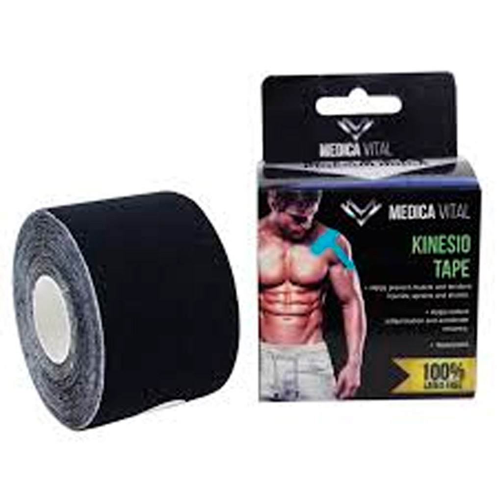 CINTA KINESIO TAPE MEDICA VITAL NEGRO