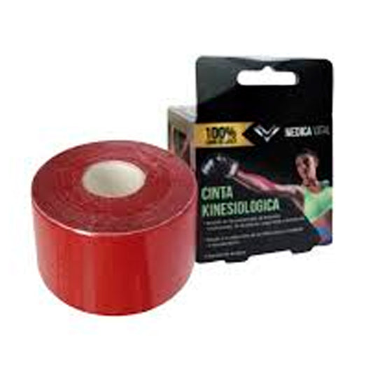 CINTA KINESIO TAPE MEDICA VITAL ROJO