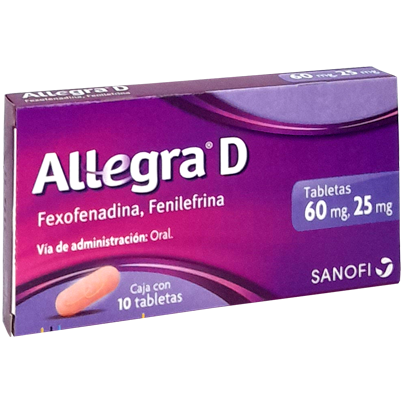 ALLEGRA D 60MG 25 MG TAB 10 515