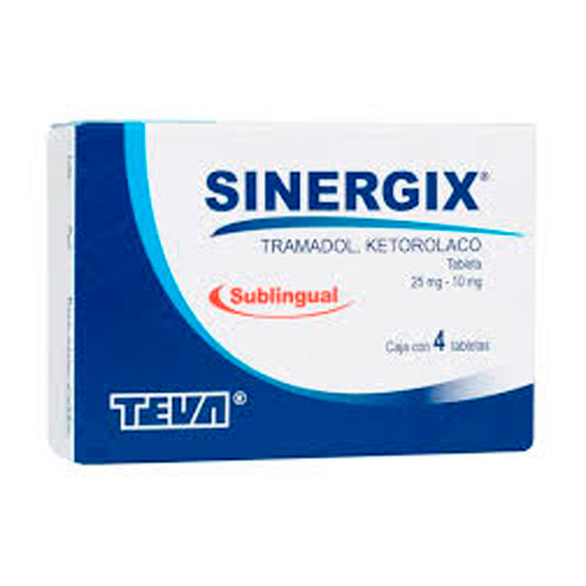 SINERGIX SUBLINGUAL 25 10MG TAB4
