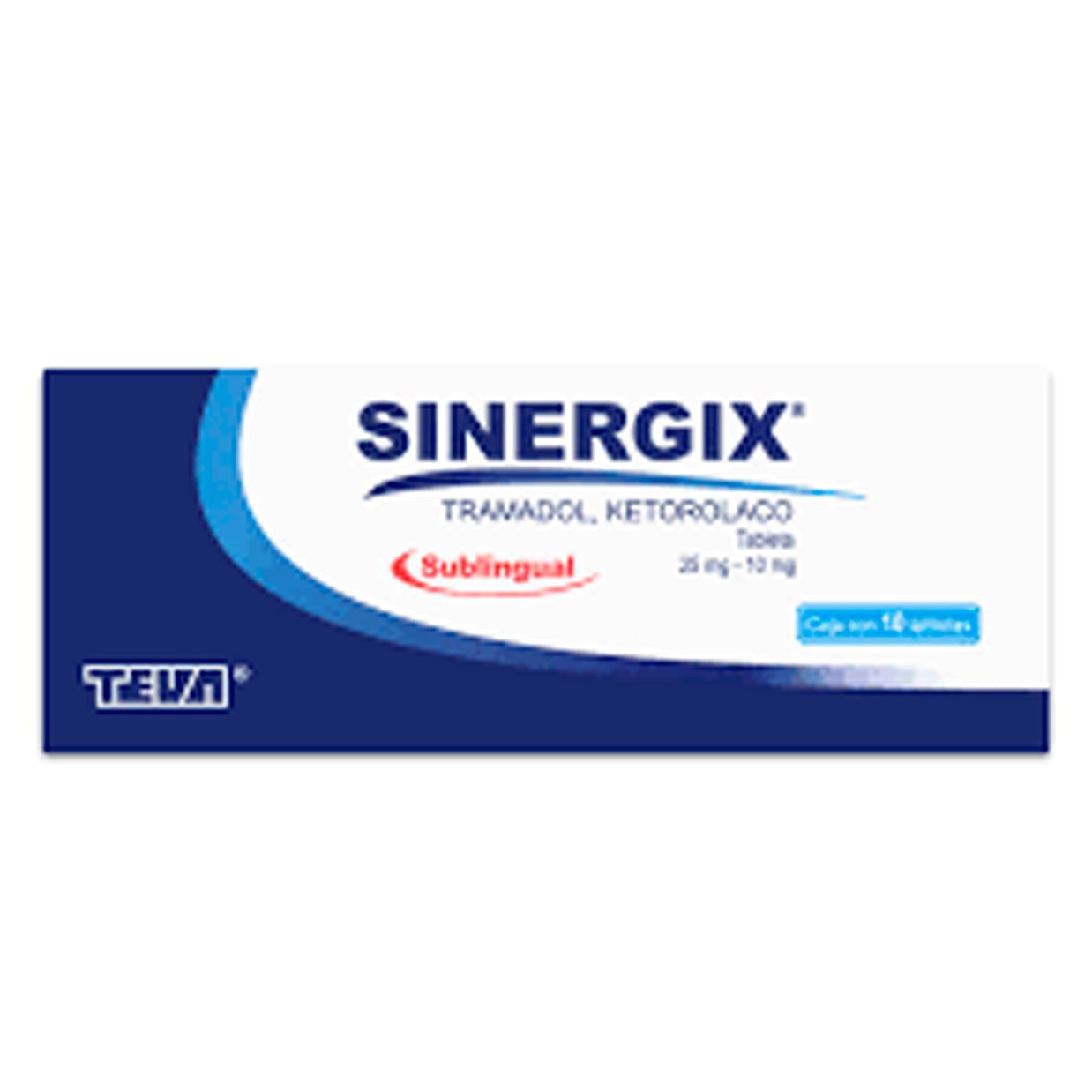 SINERGIX SUBLINGUAL 25 10MG TAB10