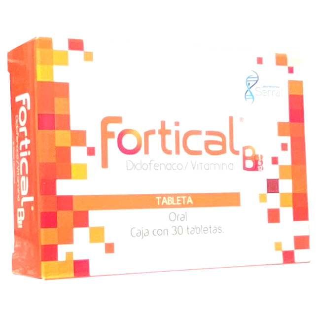 VITAMINA COMPLEJO B12 CON DICLOFENACO FORTICAL GRAG 30
