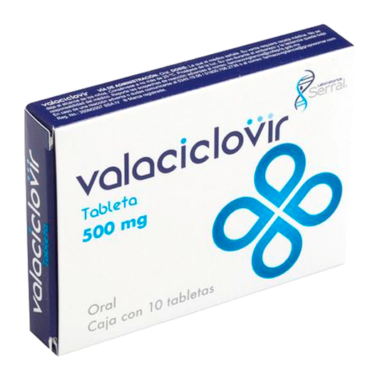 VALACICLOVIR TAB C 10 500MG SERRAL