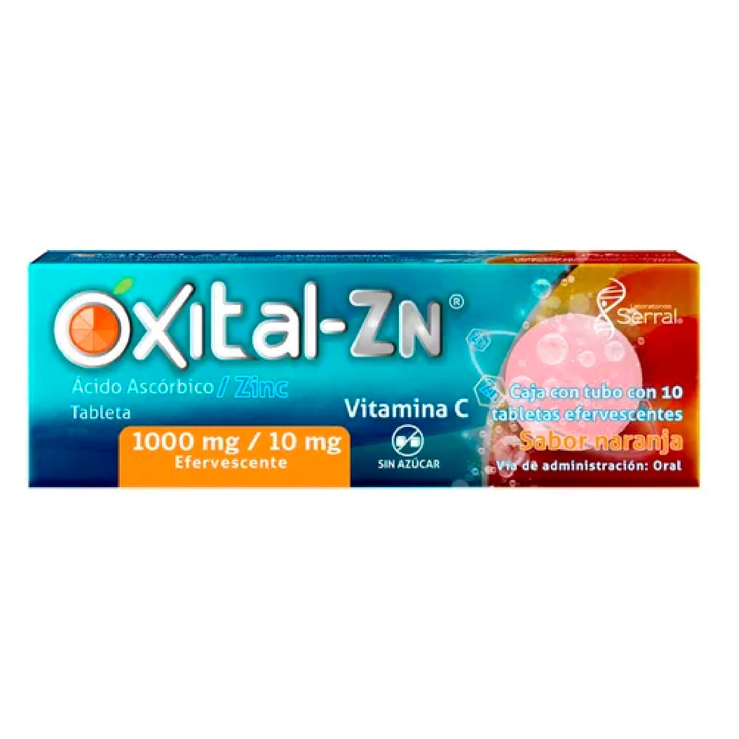 ACIDO ASCORBICO OXITAL ZN 1000MG 10MG SAB NARANJA