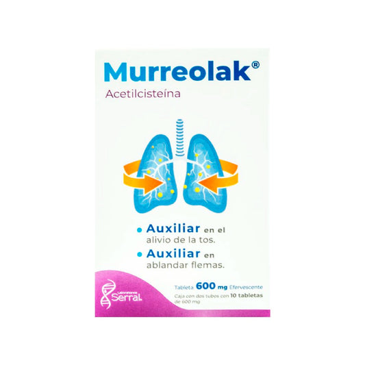ACETILCISTEINA MURREOLAK 600MG TAB EFERV C 20
