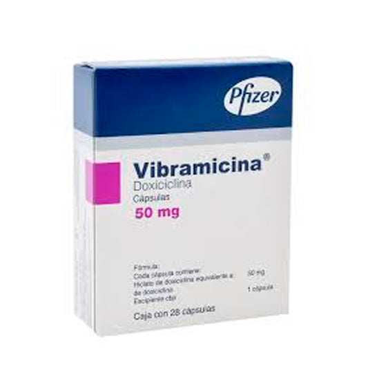 VIBRAMICINA 50 MG CAPS 28 3113
