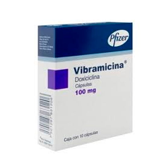 VIBRAMICINA 100MG CAPS 10 170