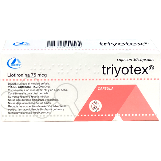 TRIYOTEX 75 MCG CAPS 30