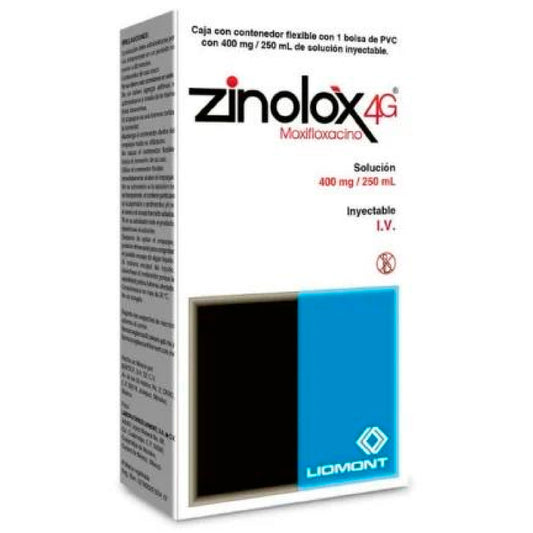 ZINOLOX4G 400MG SOL INY BSA 250ML